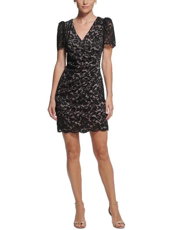 Act Fast Petites Womens Party Short Mini Dress