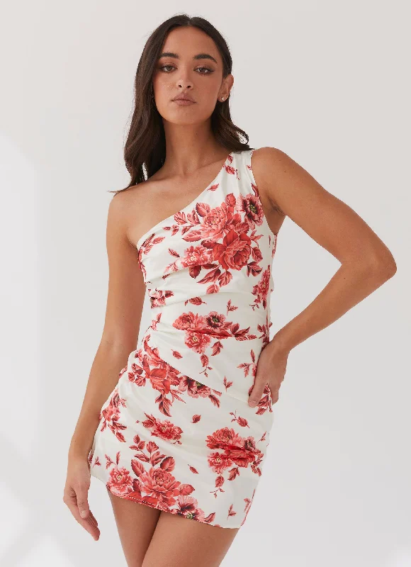 Limited Time Offer Sovere Satin Mini Dress - Rosa Floria
