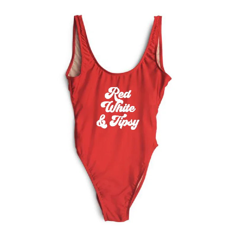 Take Advantage RED WHITE & TIPSY // NEW FONT  [SWIMSUIT]