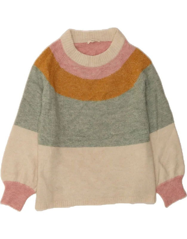 Today’s Deal WHITE STUFF Womens Boat Neck Jumper Sweater UK 14 Large Multicoloured